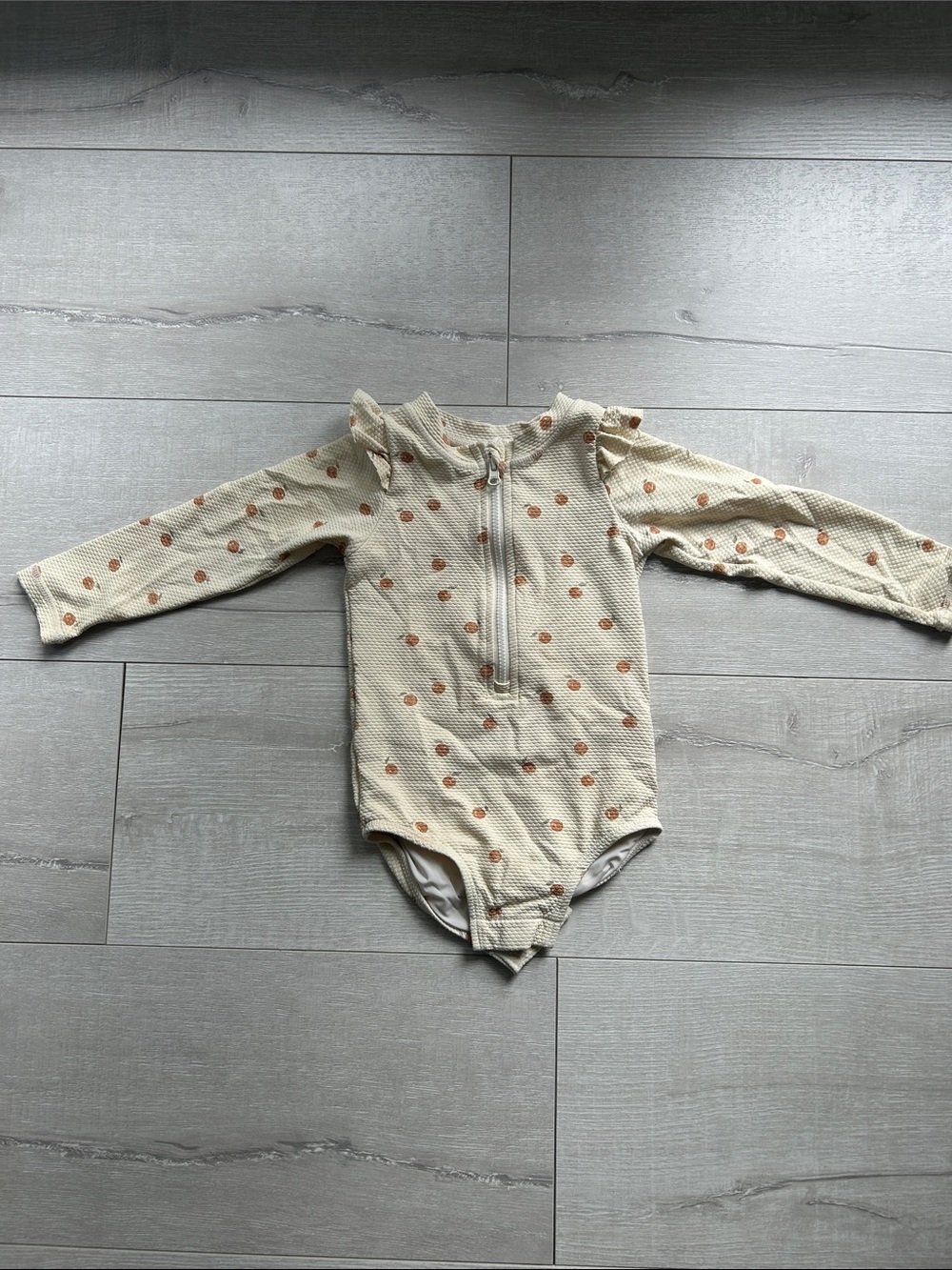 Quincy Mae Peach Print Swimsuit